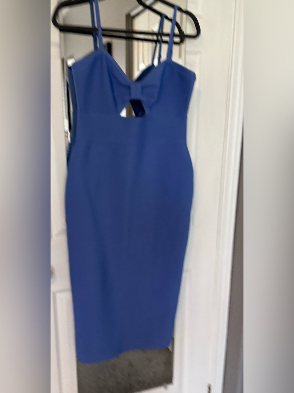 Sleek Blue/Violet Midi Bodycon Dress - Picture 5 of 7